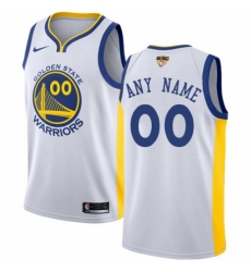 Men's Nike Golden State Warriors Customized Swingman White Home 2018 NBA Finals Bound NBA Jersey - Association Edition