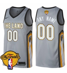 Women's Nike Cleveland Cavaliers Customized Swingman Gray 2018 NBA Finals Bound NBA Jersey - City Edition