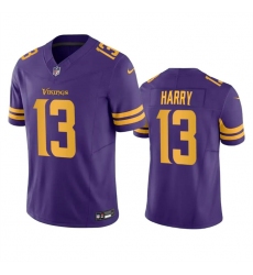 Men's Minnesota Vikings #13 N'Keal Harry Purple 2023 F.U.S.E. Color Rush Limited Football Stitched Jersey