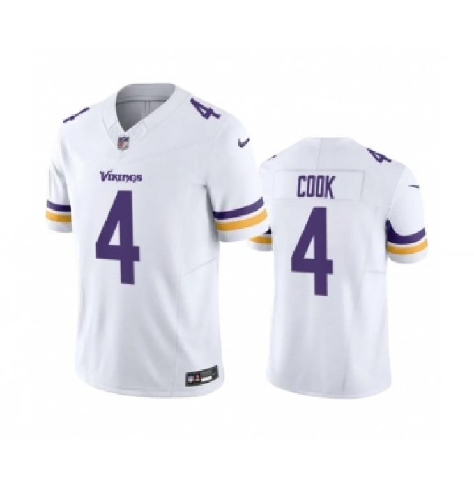 Men's Minnesota Vikings #4 Dalvin Cook White 2023 F.U.S.E. Vapor Untouchable Stitched Jersey