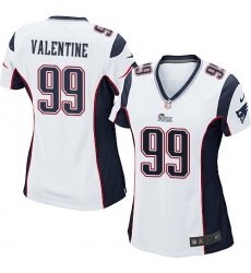 Women's Nike New England Patriots #99 Vincent Valentine Game White NFL Jersey