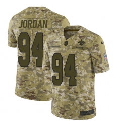 Men's Nike New Orleans Saints #94 Cameron Jordan Limited Camo 2018 Salute to Service NFL Jersey