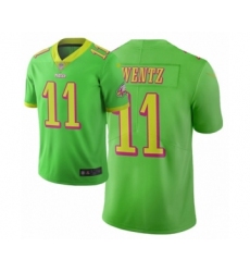 Women's Philadelphia Eagles #11 Carson Wentz Limited Green City Edition Football Jersey
