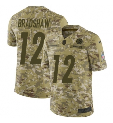 Youth Nike Pittsburgh Steelers #12 Terry Bradshaw Limited Camo 2018 Salute to Service NFL Jersey