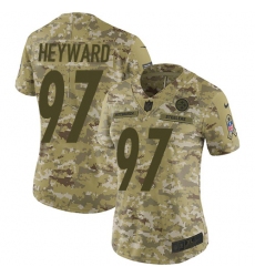 Women's Nike Pittsburgh Steelers #97 Cameron Heyward Limited Camo 2018 Salute to Service NFL Jersey