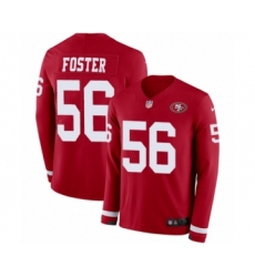 Men's Nike San Francisco 49ers #56 Reuben Foster Limited Red Therma Long Sleeve NFL Jersey