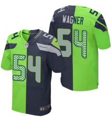 Men's Nike Seattle Seahawks #54 Bobby Wagner Elite Navy/Green Split Fashion NFL Jersey Men's Nike Seattle Seahawks #54 Bobby Wagner Elite Navy/Green Split Fashion NFL Jersey
