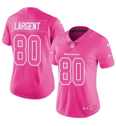 Women's Nike Seattle Seahawks #80 Steve Largent Limited Pink Rush Fashion NFL Jersey Women's Nike Seattle Seahawks #80 Steve Largent Limited Pink Rush Fashion NFL Jersey
