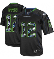 Men's Nike Seattle Seahawks 12th Fan Elite New Lights Out Black NFL Jersey Men's Nike Seattle Seahawks 12th Fan Elite New Lights Out Black NFL Jersey