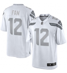 Men's Nike Seattle Seahawks 12th Fan Limited White Platinum NFL Jersey Men's Nike Seattle Seahawks 12th Fan Limited White Platinum NFL Jersey
