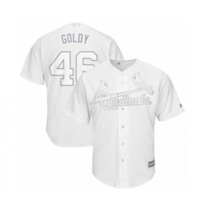Men's St. Louis Cardinals #46 Paul Goldschmidt  Goldy Authentic White 2019 Players Weekend Baseball Jersey