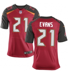 Men's Nike Tampa Bay Buccaneers #21 Justin Evans Elite Red Team Color NFL Jersey