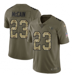 Men's Nike Tennessee Titans #23 Brice McCain Limited Olive/Camo 2017 Salute to Service NFL Jersey