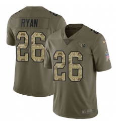 Men's Nike Tennessee Titans #26 Logan Ryan Limited Olive/Camo 2017 Salute to Service NFL Jersey