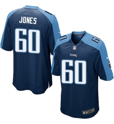 Men's Nike Tennessee Titans #60 Ben Jones Game Navy Blue Alternate NFL Jersey