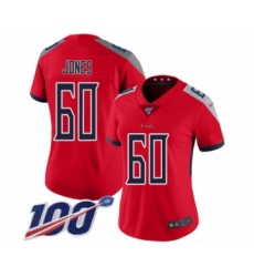 Women's Tennessee Titans #60 Ben Jones Limited Red Inverted Legend 100th Season Football Jersey