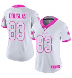 Women's Nike Tennessee Titans #83 Harry Douglas Limited White/Pink Rush Fashion NFL Jersey