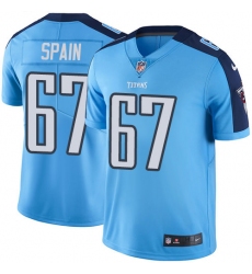 Men's Nike Tennessee Titans #67 Quinton Spain Light Blue Team Color Vapor Untouchable Limited Player NFL Jersey
