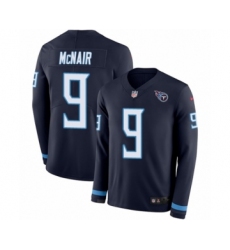 Youth Nike Tennessee Titans #9 Steve McNair Limited Navy Blue Therma Long Sleeve NFL Jersey