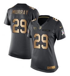 Women's Nike Tennessee Titans #29 DeMarco Murray Limited Black/Gold Salute to Service NFL Jersey