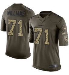 Youth Nike Washington Redskins #71 Trent Williams Elite Green Salute to Service NFL Jersey