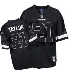 Reebok Washington Redskins #21 Sean Taylor Black Shadow Replica Throwback NFL Jersey