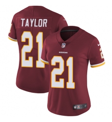 Women's Nike Washington Redskins #21 Sean Taylor Elite Burgundy Red Team Color NFL Jersey