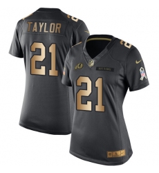 Women's Nike Washington Redskins #21 Sean Taylor Limited Black/Gold Salute to Service NFL Jersey
