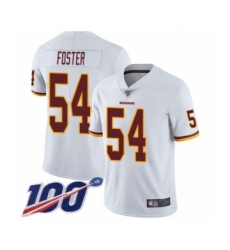 Men's Washington Redskins #54 Mason Foster White Vapor Untouchable Limited Player 100th Season Football Jersey
