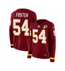 Women's Nike Washington Redskins #54 Mason Foster Limited Burgundy Therma Long Sleeve NFL Jersey
