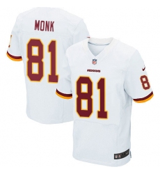 Men's Nike Washington Redskins #81 Art Monk Elite White NFL Jersey