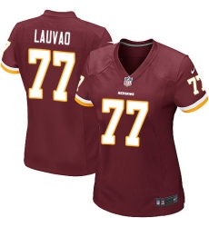 Women's Nike Washington Redskins #77 Shawn Lauvao Game Burgundy Red Team Color NFL Jersey