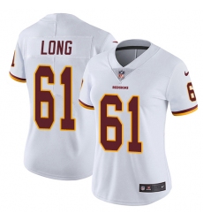 Women's Nike Washington Redskins #61 Spencer Long Elite White NFL Jersey