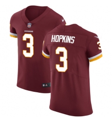 Men's Nike Washington Redskins #3 Dustin Hopkins Elite Burgundy Red Team Color NFL Jersey