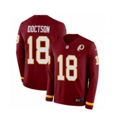 Youth Nike Washington Redskins #18 Josh Doctson Limited Burgundy Therma Long Sleeve NFL Jersey