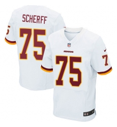 Men's Nike Washington Redskins #75 Brandon Scherff Elite White NFL Jersey