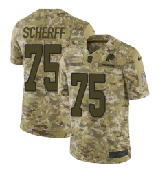 Youth Nike Washington Redskins #75 Brandon Scherff Limited Camo 2018 Salute to Service NFL Jersey