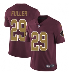 Youth Nike Washington Redskins #29 Kendall Fuller Elite Burgundy Red/Gold Number Alternate 80TH Anniversary NFL Jersey