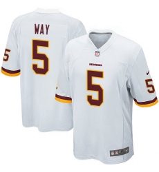 Men's Nike Washington Redskins #5 Tress Way Game White NFL Jersey