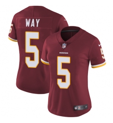 Women's Nike Washington Redskins #5 Tress Way Burgundy Red Team Color Vapor Untouchable Limited Player NFL Jersey