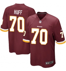 Men's Nike Washington Redskins #70 Sam Huff Game Burgundy Red Team Color NFL Jersey