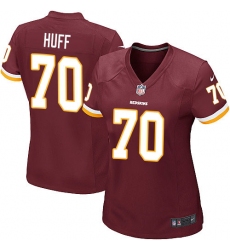 Women's Nike Washington Redskins #70 Sam Huff Game Burgundy Red Team Color NFL Jersey