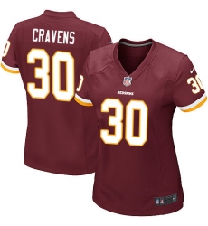 Women's Nike Washington Redskins #30 Su'a Cravens Game Burgundy Red Team Color NFL Jersey