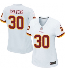 Women's Nike Washington Redskins #30 Su'a Cravens Game White NFL Jersey