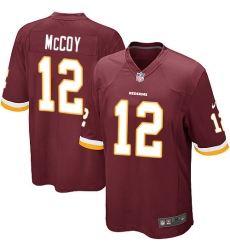 Men's Nike Washington Redskins #12 Colt McCoy Game Burgundy Red Team Color NFL Jersey