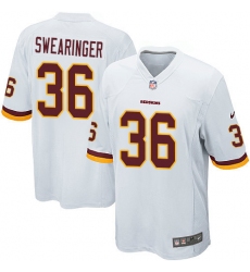 Men's Nike Washington Redskins #36 D.J. Swearinger Game White NFL Jersey