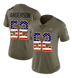 Women's Nike Washington Redskins #52 Ryan Anderson Limited Olive/USA Flag 2017 Salute to Service NFL Jersey