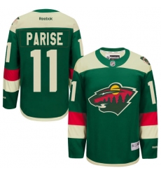 Men's Reebok Minnesota Wild #11 Zach Parise Premier Green 2016 Stadium Series NHL Jersey