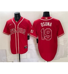 Men's Texas Rangers #19 Alejandro Osuna Red 2026 City Connect Stadium Stitched Baseball Jersey