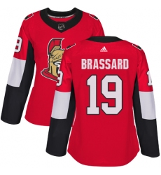 Women's Adidas Ottawa Senators #19 Derick Brassard Premier Red Home NHL Jersey